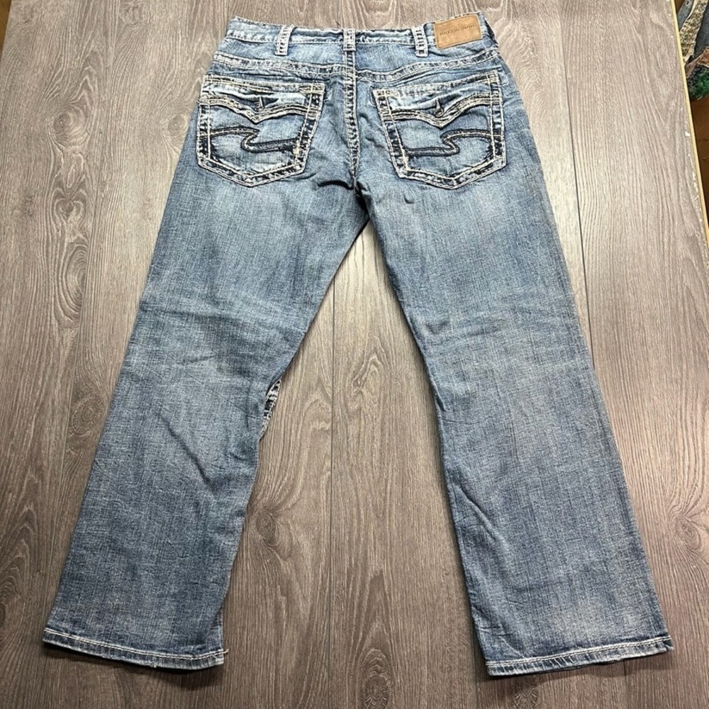 Silver Jeans Co Gordie Loose Fit Medium Wash Denim Jeans W34 L30 MB3454LDS338
